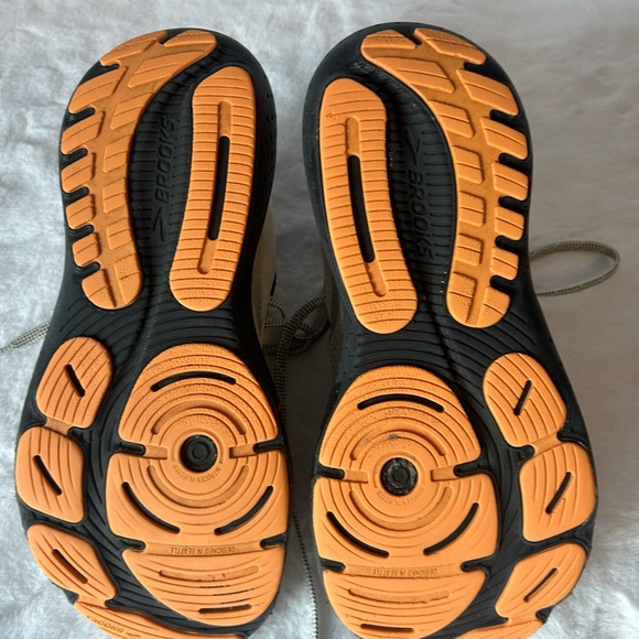 Brooks Glycerin 21 Men orange white cushion supportive running shoe sz 9.5 - Picture 10 of 11